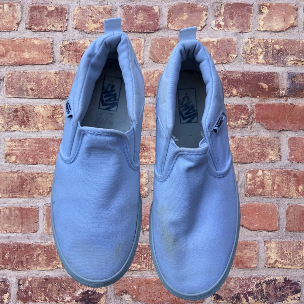 Vans Light Blue Slip-On Sneakers